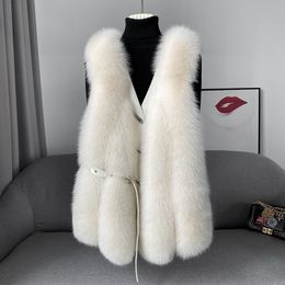 Women's Fur Faux Fur Autumn and winter Fur vest women's medium and long waistcoat coat 230912