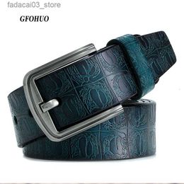 Belts New product brand luxury design pin buckle genuine leather cowhide belt jeans belts for men business cowboy belts Hot Sale Q230914