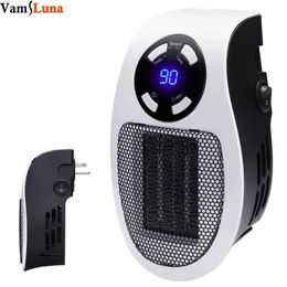 Home Heaters 500W Portable Electric Heater Mini Warmer with Adjustable Temperature Timer LED Display Low Consumption for Office Room Heating HKD230904