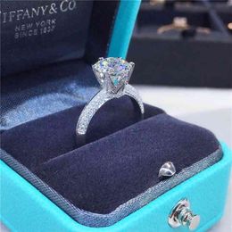 1CT 3CT 5CT Quality Cut Wedding Rings Colour High Clarity Moissanite Diamond Birthday Party Ring For Women Luxury 18K Gold Jewellery 237Y