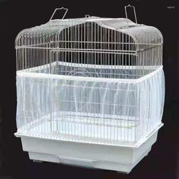 Other Bird Supplies Universal Cage Net Cover Seed Catcher Guard Parrot Nylon Mesh Airy Stretchy Skirt For Round Square Cages