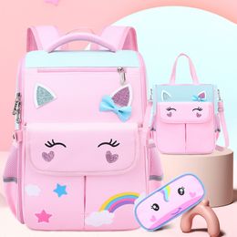 Backpacks Girls' backpack Primary School Bag backpacks for children kids bag Orthopaedic School backpack 1 grade Cute Backpack Schoolbag 230914