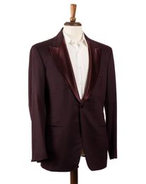 Mens Blazers Autumn kiton Light Wine Red Camel Hair Business Suit