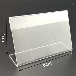 Frames 2023 Est Sale Useful Tag Plate Tool Transparent 25 Pcs 6 4cm Acrylic Display Holder L-shaped Label Rack