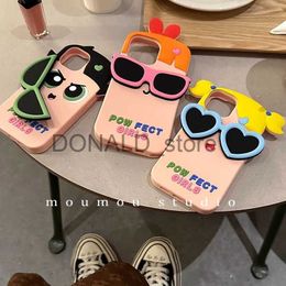 Cell Phone Cases INS Funny Flying Police Girl Sunglasses Suitable for Phone Cases New J230914