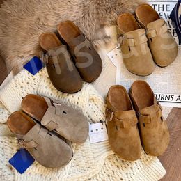 Birks Boston Clogs Sandals Slippers Cork Flat Summer Leather Slide Beach Women Men Head Pull Cork Loafers Casual Shoes Arizona Mayari