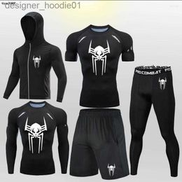 Mens Thermal Underwear Mens Tracksuits Winter Thermal Underwear Men Sets Compression Sports Suit Long Johns Clothes Running Tracksuit Mens Wear Exercise Workout L