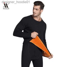 Mens Thermal Underwear 2020 Thermal Underwear Sets For Men Winter Thermo Underwear Long Winter Clothes Men Thick Thermal Clothing Solid Drop Shipping LJ201008 L230