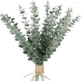 Decorative Flowers Artificial Daffodil Cemetery Flower 10 PCS Leaves Stems Faux Greenery Decor Branches Real For Floral