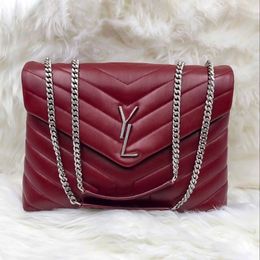 tote loulou Classic flap Crossbody Bags fashion Luxury Designer Women men Purse handbag Genuine Leather Metal chain letter bag quilted shoulder clutch envelope Bag