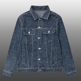Mens Jackets Tassel Tie Denim Coat Trendy Brand Jacket For Men Fashion Ripped Button Jean Outfit Streetwear 230912