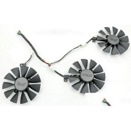 Fans Coolings New Original Everflow 88Mm T129215Su Pld09210S12Hh Replacement For Asus Strix Raptor Gtx980Ti R9 390X 390 Rx 480 Graphic Dh0Y2