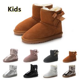 Stivali per bambini di marca Bambini Ragazze Mini scarponi da neve Inverno caldo Bambino Ragazzi Bambini Scarpe calde in peluche per bambini taglia EU22-35