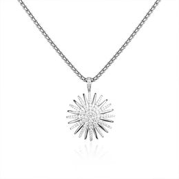 Designer DY Necklace Luxury Top Popular Sunflower Full Imitation Diamond Star Pendant Stainless Steel Chain Accessories jewelry fashion Valentine's Day gift