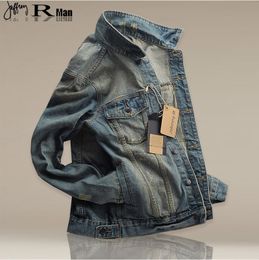 Men's Jackets Mens Jeans Jacket Outwear Male Cowboy Coats 3XL Autumn Winter Mens Denim Jacket Trendy Fashion Ripped Denim Jacket 230914