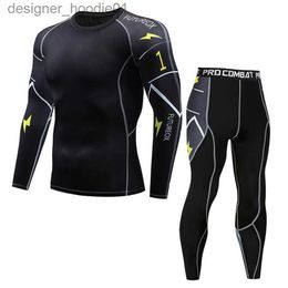 Men's Thermal Underwear New Model Thermal Underwear Men Sets Compression Sweat Quick Drying Long Johns fitness bodybuilding shapers LJ201008 L230914