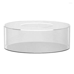 Gift Wrap Clear Acrylic Cake Stands Fillable Box Round Display With Lid Decorative Centrepiece For Wedding B