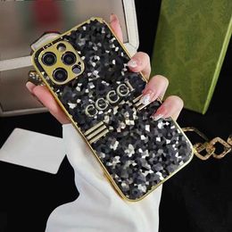 Cell Phone Cases Mobile Phone Cases For IPhone 14 Pro Max 13P 12 11 Designer Electroplated Case Luxury Gilding Pattern Phonecase Shockproof Cover Shell New HKD230914