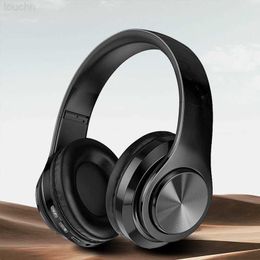 Cell Phone Earphones Wireless Bluetooth 5.0 Headphone With Microphone On-Ear Headset Stereo Sound Earphones Sports Gaming Foldable Headphones L230914