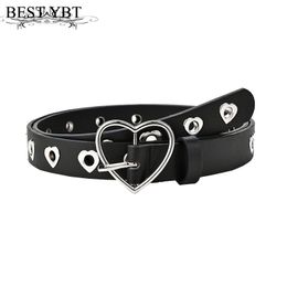 Best YBT Imitation Leather Women's Belt Alloy Pin Heart Buckle Belt Creative Decorative Fashion Women's Belts For Jeans