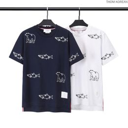 Men's T Shirts 2023 Men Short Sleeve T-Shirt Summer Casual Animal Tee Zoo Top Cotton Korean Design High Quality Women Clothing O-Neck