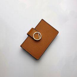 2023 Designers card Holders Wallet fashion middle sandwich convenience 5 card slots with logo internal label black calf leather material Designers Bag cards bag