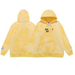 2023 Galleries Depts Hoody Mens Women Designers Hoodies Fashion Winter Spring Long Sleeve Casual Hooded Pullover Tops Bright Yellow Colour