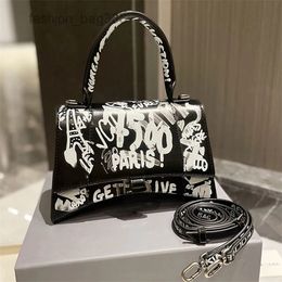 Evening Handbag Women Cross Body Shoulder Bags Tote Fashion Leather Graffiti Letter Printing Flap High Quality Removable Strap Purse