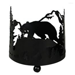 Candle Holders Iron Stand Creative Forest Theme Holder For Table Centerpiece Multifunctional Home Accent Ornaments