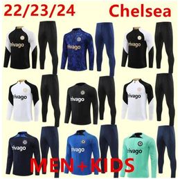 2023 24 CFC Soccer ADULT CHELSE TRACKSUIT Long sleeve kids kit Tracksuit PULISIC 22 23 2MOUNT HAVERTZ STERLING JORGINHO training SUIT KOULIBALY KANTE Track SETS 111