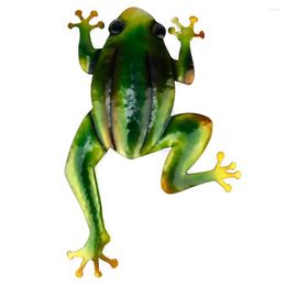 Wall Stickers Creative Animals Shape Home Ornaments Iron Frogs Hanging Adornment (Green)