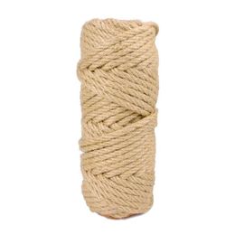 Cat Toys 4 6mm 50m Scratching Post Tree Toy Natural Jute Rope Twine ed Cord Macrame String DIY Craft Handmade Decor266D