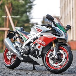 Diecast Model car 112 Aprilia RSV4 RR1000 Alloy Die Cast Motorcycle Model Toy Car Collection Autobike ShorkAbsorber Off Road Autocycle Toy Gift 230915