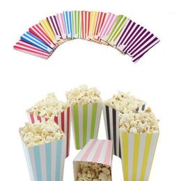 120pcs Wave Circles Pattern Folding Candy Popcorn Boxes Birthday Party Wedding Candy Sanck Favour Bags Paper Chritmas Gift Bag2737