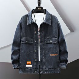 Men s Jackets Autumn Winter Men Denim Casual Pocket Lapel Single Breasted Jeans Jacket Cotton Outwear Plus Size M 8XL 230915