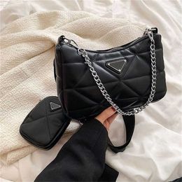 Three in Embroidery Small New Fashion Women's Popular One Shoulder Underarm Bag Handbag code11