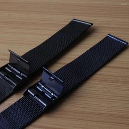 Watch Bands Blue Stainless Steel Watchband Strap Metal Bracelet Thin Mesh 12mm 14mm 16mm 18mm 20mm 22mm 24mm Men Women Fashion Accessory