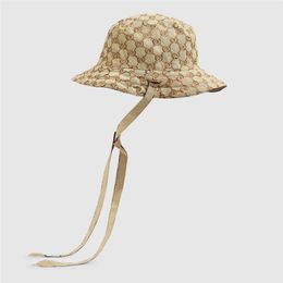 Men Women Double Sided Bucket Hat Newest Designer Sun Cap Lace Up Fisherman Hats Two Sides Pattern Unisex Outdoor Caps Mulit Way T260Y