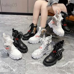 Boots Large women's boots Martin boots muffin bottom short bag boots British fashion motorcycle women's boots babiq05