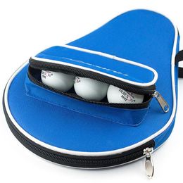 One Piece Professional Table Tennis Rackets Bat Bag Oxford Pong Case Cover With Balls 2 Colours 30x20 5cm Raquets280k