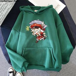 Men's Hoodies Sweatshirts Y2K Genshin Impact - Chibi Klee With A Fish Hoodie Streetwear Kawaii Clothes Aesthetic Oversized Hoody Men Spring Regular Haraju 230914