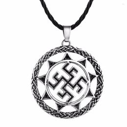 Pendant Necklaces CHENGXUN Fashion Unique Men Necklace Symbol Of Sun Charm Geometric Black Chain Good Luck Jewellery