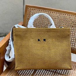 Hot deals ma letter Tote Bag Woven Designers Handbag Women Totes Fashion All-match Womens Street Trend Shoulder Bag Large Capacity Shopping Bags purse