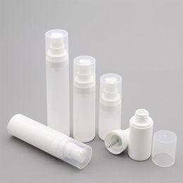 Storage Bottles & Jars 30pcs 15ml 30ml 50ml Empty Clear Frosted Airless Spray Pump Travel Mini Containers White Dispenser Bottle3322