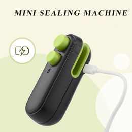 Food Storage Organisation Sets Mini Rechargeable Sealing Machine Hand Pressure Snack Plastic Bag Heat sealing Device Small Household 230915