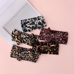 Hair Accessories INS Baby Hairband Bow Leopard Pattern Headband Children's Wide Edge Soft Traceless