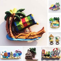 Fridge Magnets Philippines Boracay Tourism Souvenir 3d Resin Crafts Magnetic Refrigerator Stickers Bottle Opener Decor 230915