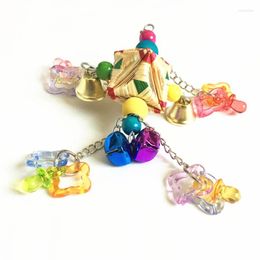 Other Bird Supplies Birds Parrot Chewing Toy Hanging Cage Feet Grinding Toys With Bell For Parakeet Conure Lovebirds Finch Canary