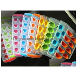 Ice Buckets And Coolers Fruit Shapes Cube Trays Easy Release Grade Sile Pan Chocolate Molds Candy Maker Jelly Mod Heart Star Lip Barwa Dhmeb