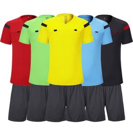 Other Sporting Goods Shinestone soccer jersey professional men soccer referee uniform thai referee jersey shorts sets football referee tracksuits 230915